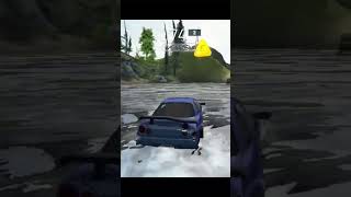 Crossing water in hilly areas with my car by Ahead gamerZ #trending #shorts_