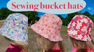 Making reversible bucket hats !