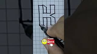 How to draw 3d letter k |Teacher Henry #short, #Shorts, #shortsvideo,