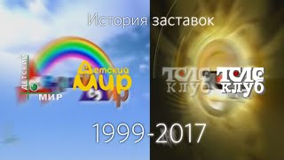 История заставок Детский Мир | Телеклуб (1999-2017) Версия 1