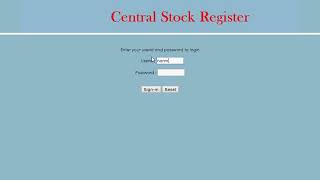 Central Stock Register