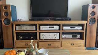 Troels Gravesen ‘s Ekta MkII spaekers,Musical Fidelity A1 integrated amp.Marantz Cd14 .Musica Nuda