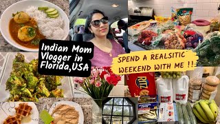 🌸SPEND REALISTIC WEEKEND WITH ME🌸Besan Broccoli,Indian weekly Grocery Hauls,Indian Mom Vlogger USA