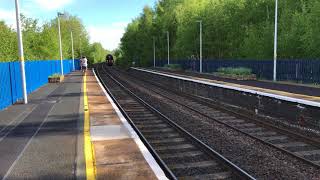 Battle of Britain Class Lord Dowding No 34052 Steam Train into whitchurch shropshire