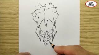 VERY EASY, how to draw boruto , manga from japan / quick sketch boruto