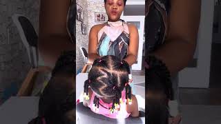 This is the perfect kids hairstyle for her short hair 😻 Natural hair styling on 4C hair 🤩