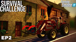 New Tractor and Clearing the Forest | Survival Challenge | Farming Simulator 22