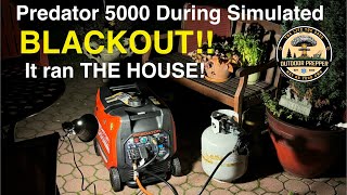 Predator 5000 generator BLACKOUT testing - it ran it ALL!!