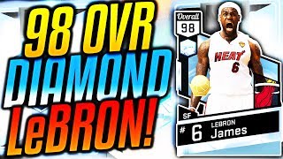 NBA 2K17 MyTEAM 98 OVERALL DIAMOND LeBRON JAMES PACK OPENING! BEST CARD IN MyTEAM!