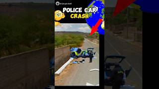 Police car crash 🤯🚗😱 on google earth and google maps 🌎 #googleapps #policecar #shorts #crash