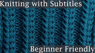 Subtitles For Cool Knitting Pattern for Beginners! How to knit!!