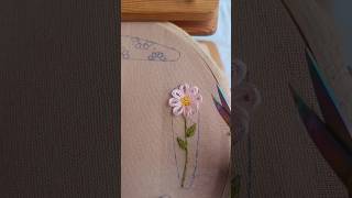 easy embroidery flower || Embroidery for beginners #youtubeshorts #youtube #embroidery