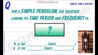 Simple Pendulum Formula - GCSE Physics