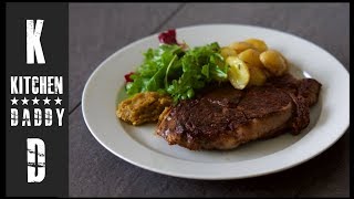 Rib Eye Steak & Leeks Puree | Kitchen Daddy