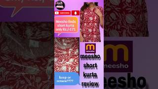 meesho|meesho short kurta |meesho red short kurta| messho finds #grwm #shortsfeed #ytshorts#trending