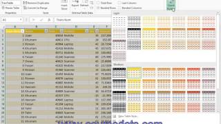 Create Table In Excel