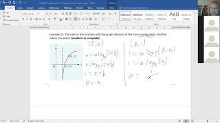 Determining rules for log and exponential graphs