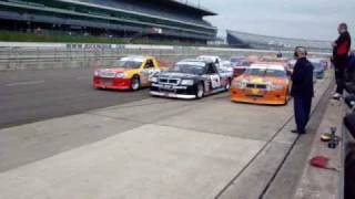 3-WIDE!! Rockingham April 2009 Pickup Truck Racing