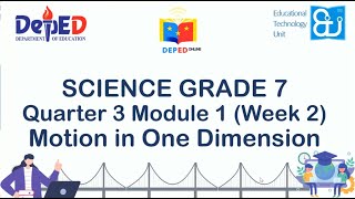 Motion in One Dimension Part 2 || Science 7 || Quarter 3 Week 2