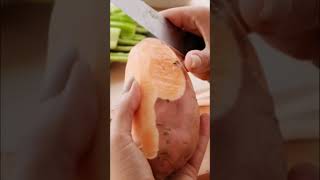 Satisfying Taiwan Sweet Potato Peeling #shorts #shortvideo