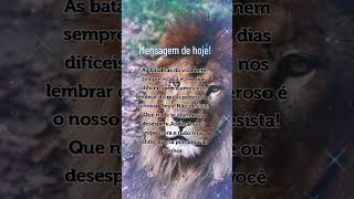 Mensagem de hoje!   @frasesemensagens77m #deus #fe #leaodejuda leao #mensagem #hoje #paz