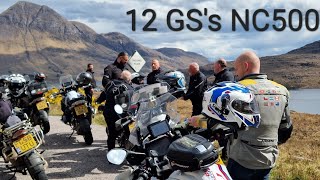 12 BMW GSs "Wee Mad Road" Lochinver loop route #gs #adventure #motorcycle #scotland #nc500 #motovlog