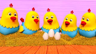 Five Hens Jumping on the Bed Nursery Rhyme & More Songs for Children