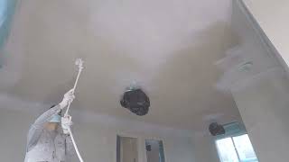 Ceiling painting with Airless paint sprayer Undercoat