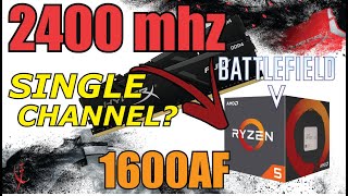 TESTE, RYZEN 1600AF RX570 COMPARATIVO DUAL CHANNEL VS SINGLE CHANNEL NO  BATTLEFIELD V