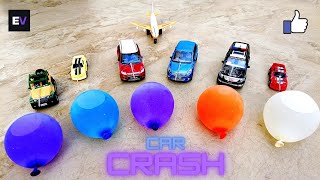 Diecast Cars Crash with Water Balloons