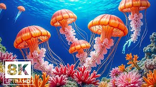 Aquarium 8K (VIDEO UHD) 🐠 Beautiful Relaxing Coral Reef Fish - Relaxing Music