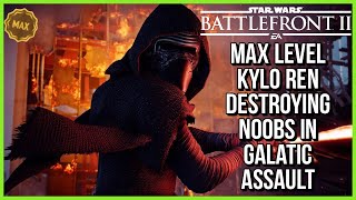 Max Kylo Ren destroying noobs Star Wars Battlefront 2 (Yavin 4)