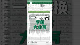 一键转换字母大小写，记住这3个公式✅#excel #office办公技巧 #办公软件 #函数#文员