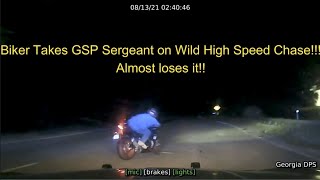 Biker Almost Loses it Fleeing From Georgia State Patrol | Wild High Speed Chase!