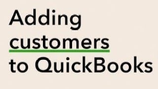 WORKING WITH CUSTOMERS   QUICKBOOKS @seniorhannington