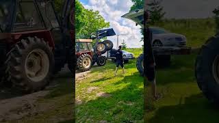 Loading tires Polish style.