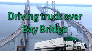 Neat drive over the bay bridge in Maryland. Trainee driving