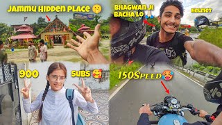 150speed on Bullet 🥵 | Jammu Hidden Place | Cute Girl Reaction | 1ksubscrbers - close | daily vlogs