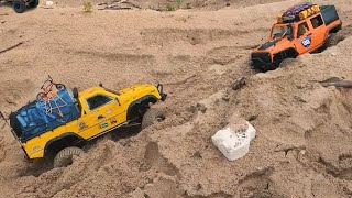 Pickup offroad in sea rc car mudding,rc crawler #69