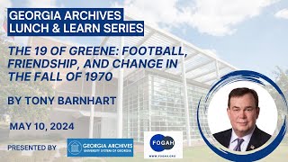 Lunch & Learn: 𝘛𝘩𝘦 19 𝘰𝘧 𝘎𝘳𝘦𝘦𝘯𝘦: 𝘍𝘰𝘰𝘵𝘣𝘢𝘭𝘭, 𝘍𝘳𝘪𝘦𝘯𝘥𝘴𝘩𝘪𝘱, 𝘢𝘯𝘥 𝘊𝘩𝘢𝘯𝘨𝘦 𝘪𝘯 𝘵𝘩𝘦 𝘍𝘢𝘭𝘭 𝘰𝘧 1970, Tony Barnhart