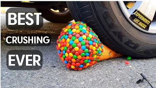 ASMR SATISFYING VIDEOS | Crushing Crunchy & Soft Things by Car!