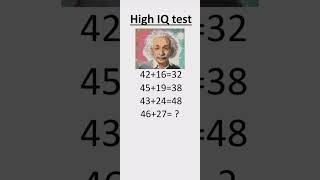 High IQ test 🧐 only for genius #upsc #ssc #education