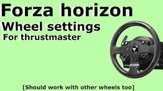 Forza Horizon 4 Thrustmaster Wheel settings