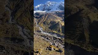 Morning views from the Indian Himalayan Mountaineering Institute’s Base Camp ⛺️ #himalayas #trekking