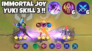 YUKI SKILL 3 + IMMORTAL JOY !! META DESTROYER !! MAGIC CHESS MOBILE LEGENDS