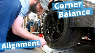 At Home Corner Balance and Alignment on the S550 Subframe Swapped 99 Mustang