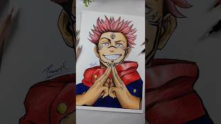 Draw Sukuna From Jujutsu Kaisen #anime #jujutsukaisen #sukuna #shorts