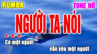 Karaoke Người Ta Nói Rumba Tone Nữ - Beat Thanh Hà