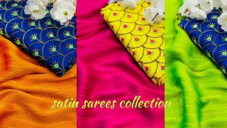 💞beautiful satin sarees collection 💞satin sarees online shopping / buy satin sarees on flipkart 284