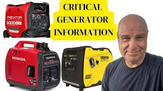 Critical RV Generator INFORMATION